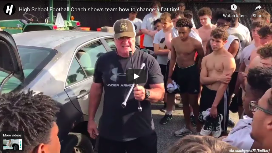 Alabama High School Football Coach Goes Viral for Teaching Players How to  Change a Flat Tire, Coach Carter is teaching his players real life  lessons! 👏 (H/T LightWorkers)