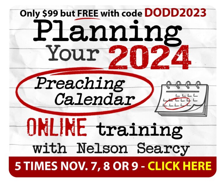 New 2024 Preaching Calendar Training Your Exclusive Code Brian Dodd